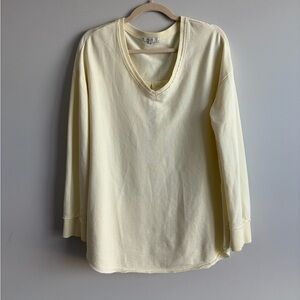EUC Z SUPPLY Butter Yellow Raw Hem Top